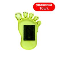 Заготовка акрилового магнита СЛЕД 97х51 мм, прозрачный ЖЕЛТЫЙ, уп. 10 шт (цена за шт)