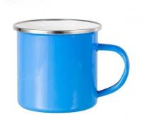 Кружка эмалированная для сублимации ГОЛУБАЯ, 360 мл (12oz) 